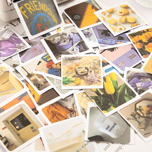 Journamm 30pcs/pack 90patterns/pack Ins Material Stickers Book Scrapbooking Junk Journal Creative Stationery DIY Deco Stickers