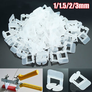 500pcs PE Plastic Tile Flat Leveling System Spacers Straps Clips Device Wall Flooring Tiles Kits For Perfect Tile Tool Tile Home