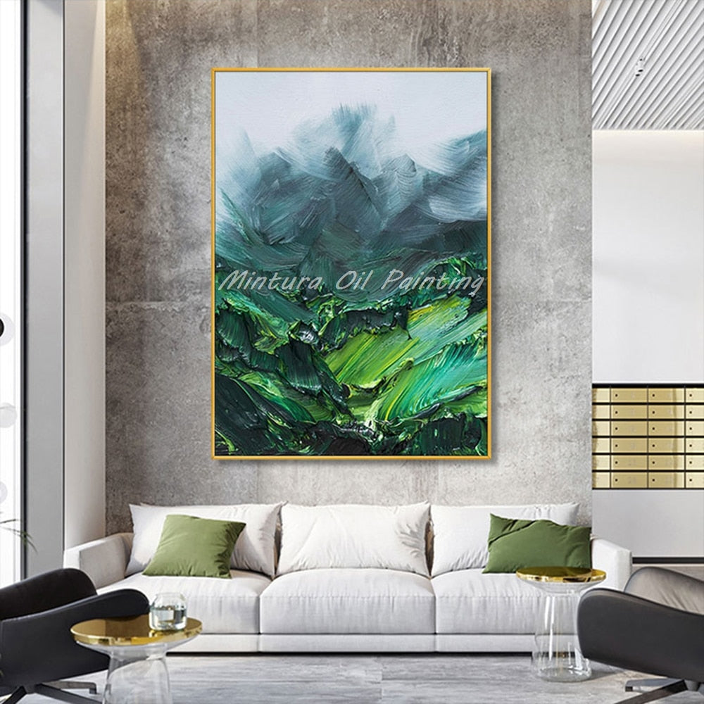Mintura Wall Picture For Living Room Home Decoration Hand Painted Rich texture Modern Abstract Art Knife Oil Paintings on Canvas