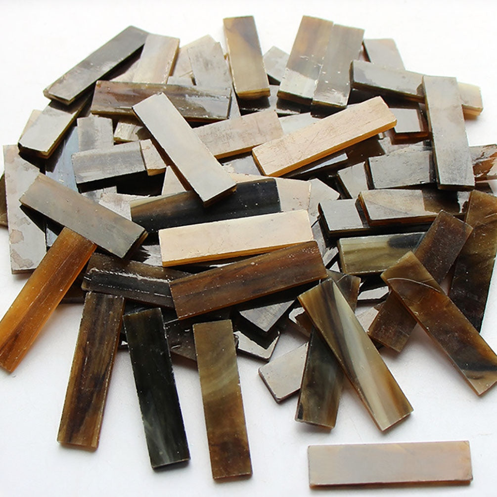 Mixed Color 1 X 4 Cm Square Stained Glass Strip Clear Glass Mosaic Pieces DIY Mosaic Tiles Hobbies Art Crafts Material 100g