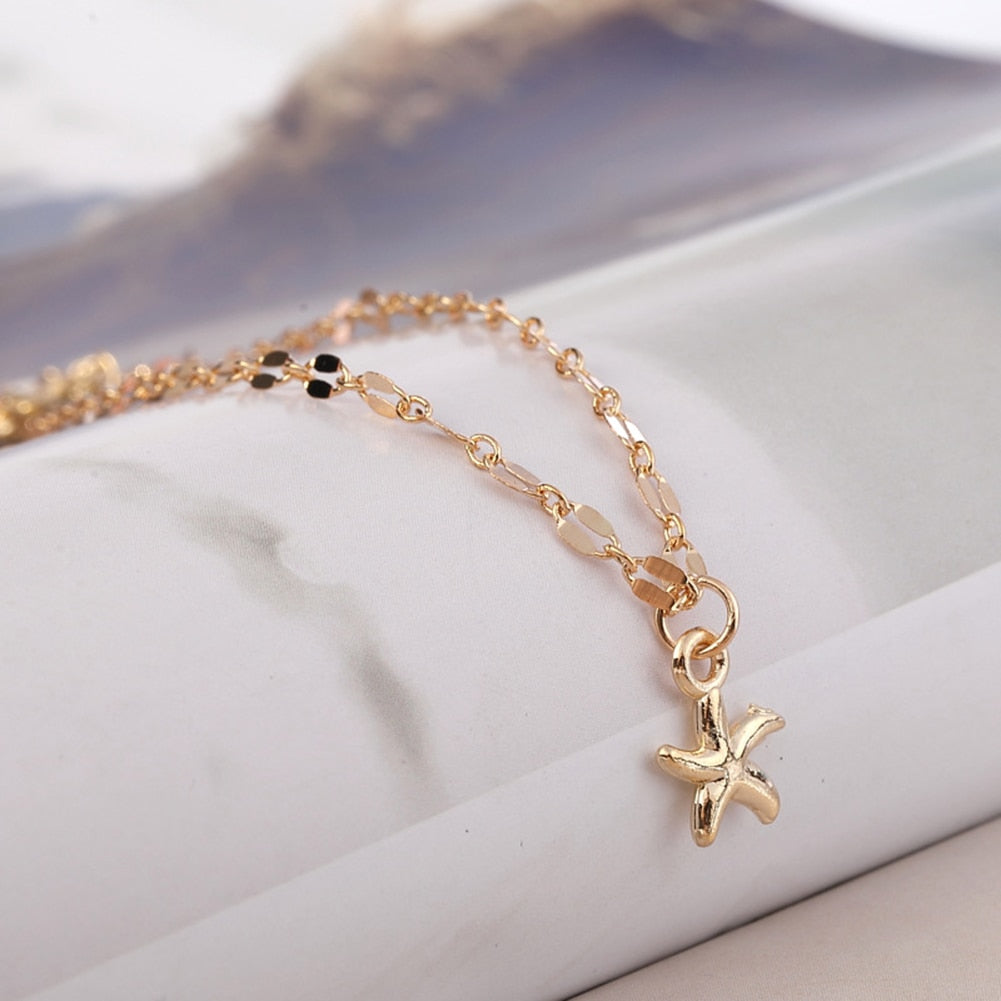 Bohemia Style Starfish Women Anklet Foot Chain Jewelry Ankle Bracelet Femme Cheville Pulseras Tobilleras Mujer