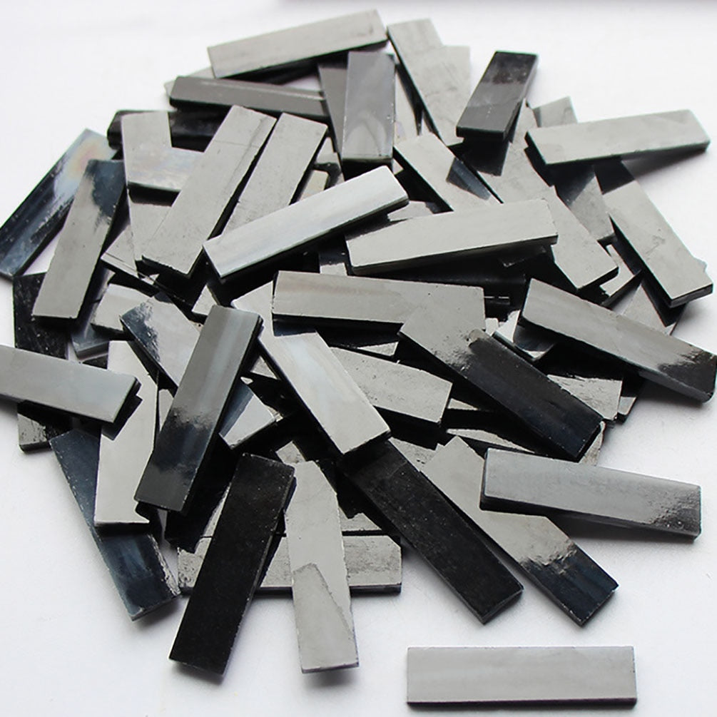 Mixed Color 1 X 4 Cm Square Stained Glass Strip Clear Glass Mosaic Pieces DIY Mosaic Tiles Hobbies Art Crafts Material 100g