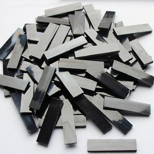 Mixed Color 1 X 4 Cm Square Stained Glass Strip Clear Glass Mosaic Pieces DIY Mosaic Tiles Hobbies Art Crafts Material 100g
