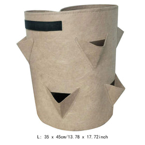 Garden Outdoor Planting Grow Bag Strawberry Vertical Flower Herb Pouch Root Breathable Vegetable Round Reusable Pot Planter D30