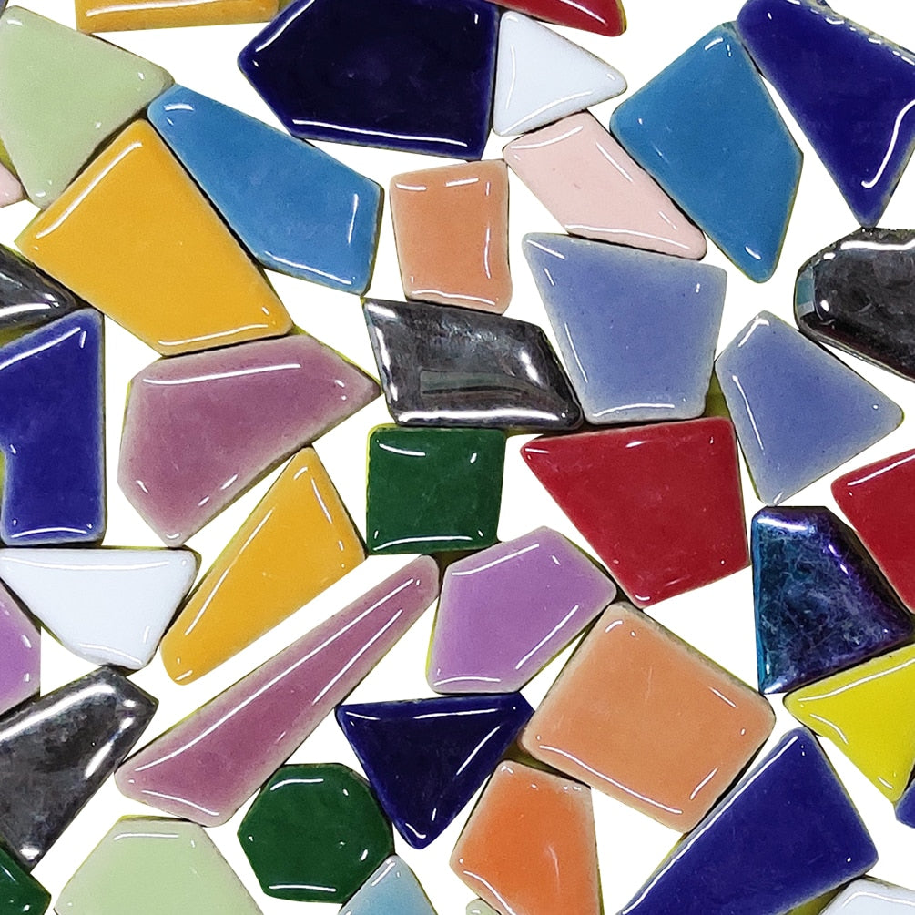 Ceramic Mosaic Tiles 100g Irregular Mosaic Making Materials DIY Hobby Wall Crafts Decorative Material Mosaic Pieces for Arts