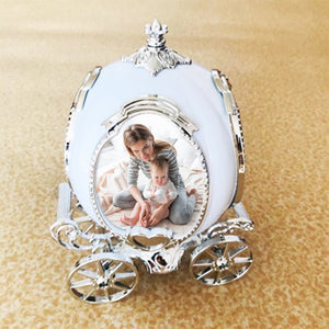 Personalized Decorative Photo Frame Rotatable Pumpkin Car Shaped Music Boxes Custom Photo Display 4 Pictures Music Box Best Gift