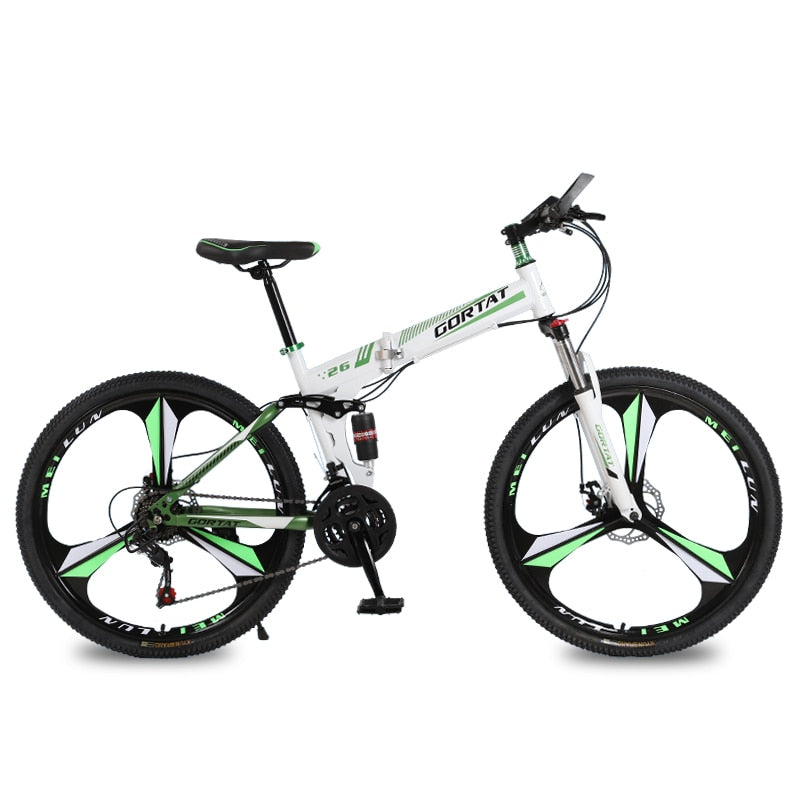 foldable bicycle mountain bike wheel size 26 inches Road bike 21 speeds Suspension Bicycle Double Disc Brake