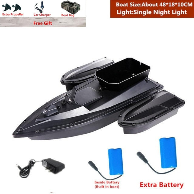Smart Fixed Speed Cruise Radio Remote Control Fishing Bait Boat 1.5KG 500M Dual Night Light Lure Fishing RC Bait Boat Fishing