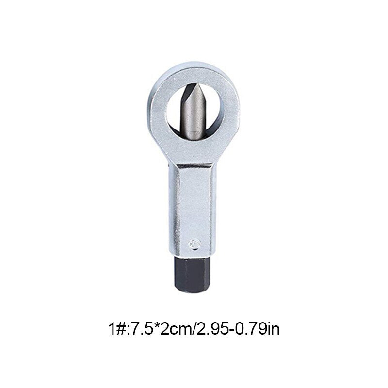 REIZ Nut Splitting Wrench Screw Cracking Spanner Set Adjustable Damaged Nut Remove Extractor Rust-Resistant Heavy Duty Tool Kit