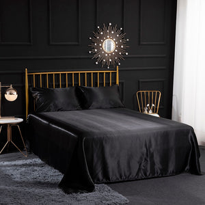 Bedding Set Luxury Queen King Size Set Of Sheets Satin Euro Bed Linens Elastic Bed Cover Sets Bedspreads For Single Double Beds