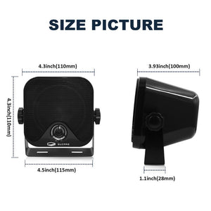 4 inch 100W Waterproof Boat Marine Box Outdoor Speakers Surface Mounted For ATV UTV Golf Cart Tractor Powersports Truck Yacht