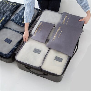 Durable Unisex Travel Bag 6Pcs/set Packing Cubes Set Organizer Luggage Bags Large Capacity Travel Hand Clothing Sorting Organize