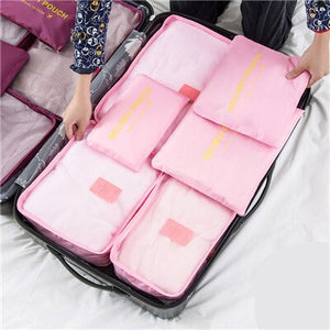 Durable Unisex Travel Bag 6Pcs/set Packing Cubes Set Organizer Luggage Bags Large Capacity Travel Hand Clothing Sorting Organize