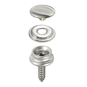 30pcs Ship Snap Fastener Stainless Canvas Cap Screw Kit For Boat Covers Cars Hoods Caravans Leather Jackets Handbags Parts