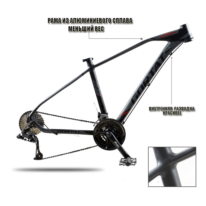 GORTAT bicycle mountain bike 29inch road bikes 30 speed Aluminum alloy Frame  Variable Speed Dual Disc Brakes bicycles