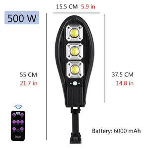 500 watts LED Solar Light Outdoor Solar Lamp Powered Sunlight Waterproof PIR Motion Sensor Street Light for Garden Decoration