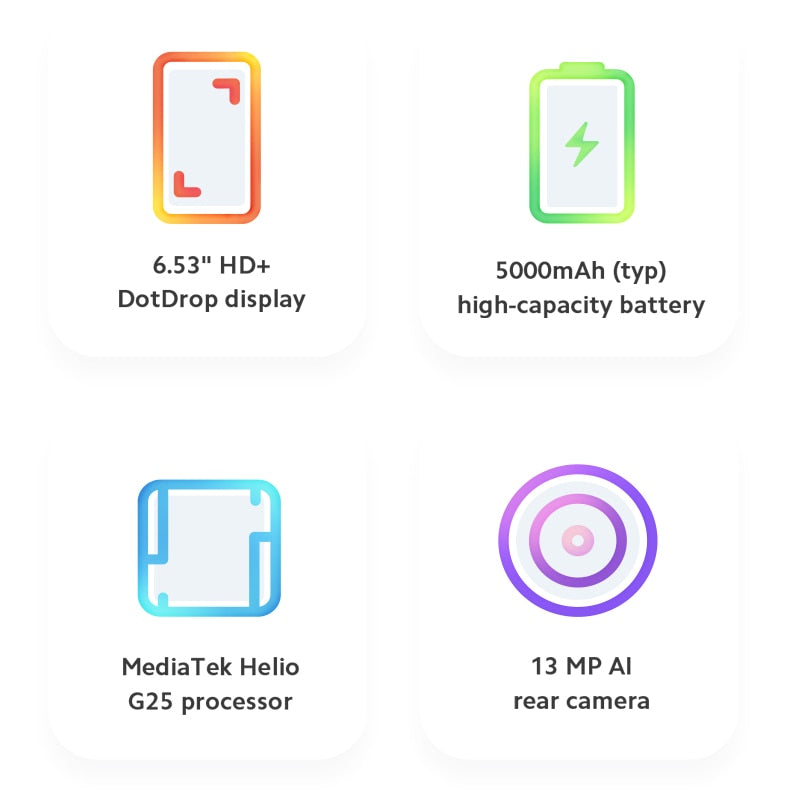 Global Version Xiaomi Redmi 9A 2GB RAM 32GB ROM Smartphone Brand New Telephone MTK Helio G25 Octa Core Redmi9a 32 Mobile Phone