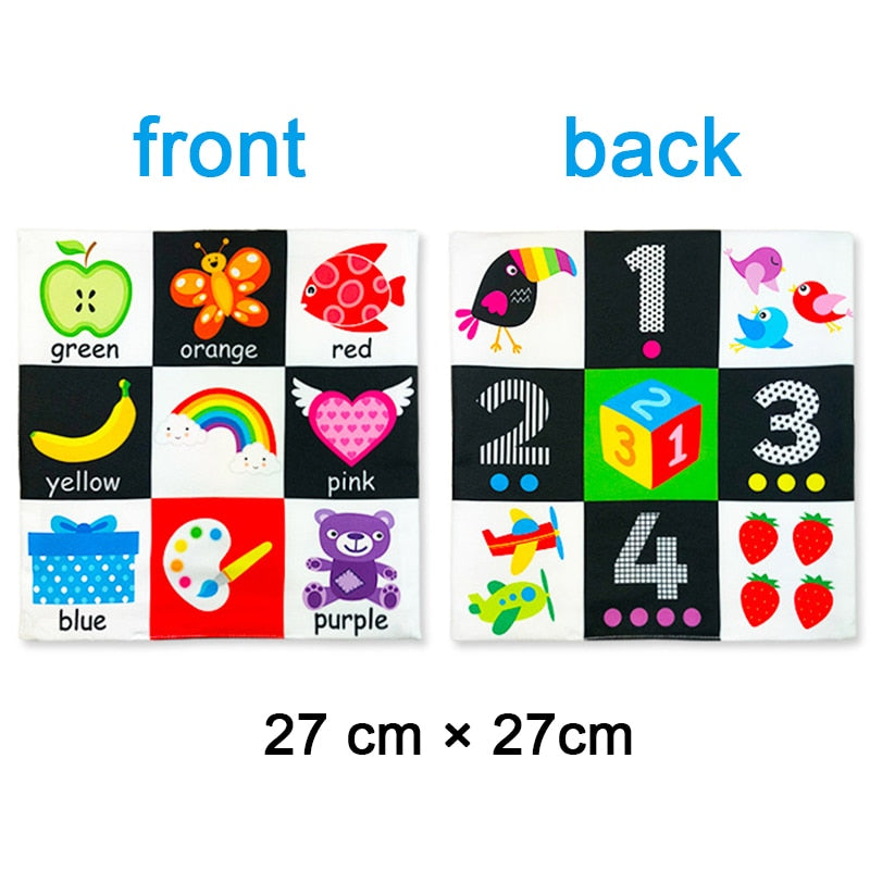 Cloth Book Cartoon Animal Face Matching Torn Baby Stereo Cloth Book Montessori Early Educational Teaching Toddler Books Gifts