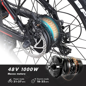 Shengmilo Electric Bike 1000W New Super Level Snow Bike Electric Bike Folding Ebike 48V12Ah Electric Bicycle 4.0 Fat Tire e bike