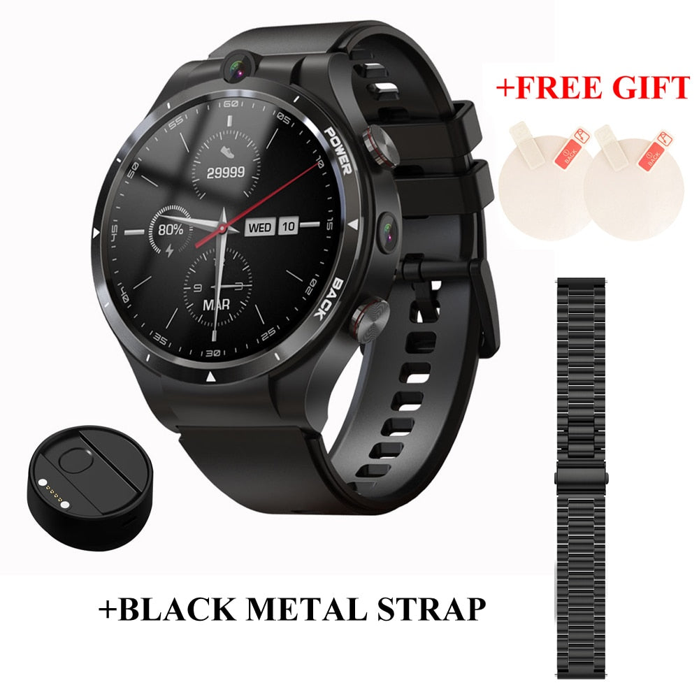 LEMFO LEM15 4G Smart Watch Men 128GB ROM 900mAh Power Bank 2021 Dual Cameras Smartwatch GPS Helio P22 Chip Android 10.7