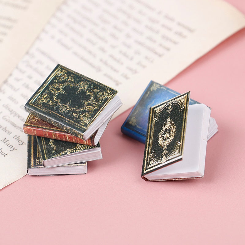 Hot！3pcs/set 1:12 Dollhouse Miniature Classical Book Scene Model Accessories Toys