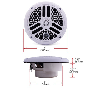 GUZAR 6.5inch 240Watts Waterproof Marine Speakers UV-Proof For Boat SPA ATV UTV Golf Cart Motorcycle Outdoor Music Speaker