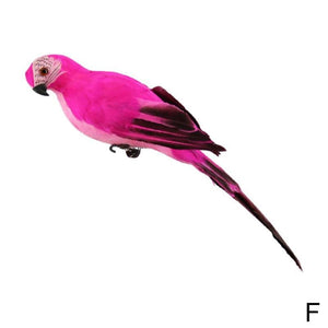 25cm 35cm Simulation Parrot Creative Feather Lawn Figurine Ornament Animal Bird Outdoor Garden Party Prop Decoration Miniature