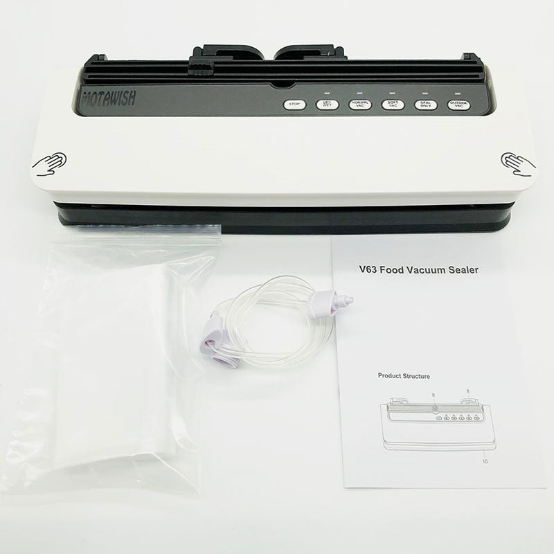 MOTAWISH Vacuum Packing Machine for Food Bags Packaging Sealer to the Sous Vide Under Vacum Sealing Kitchen Appliances Home