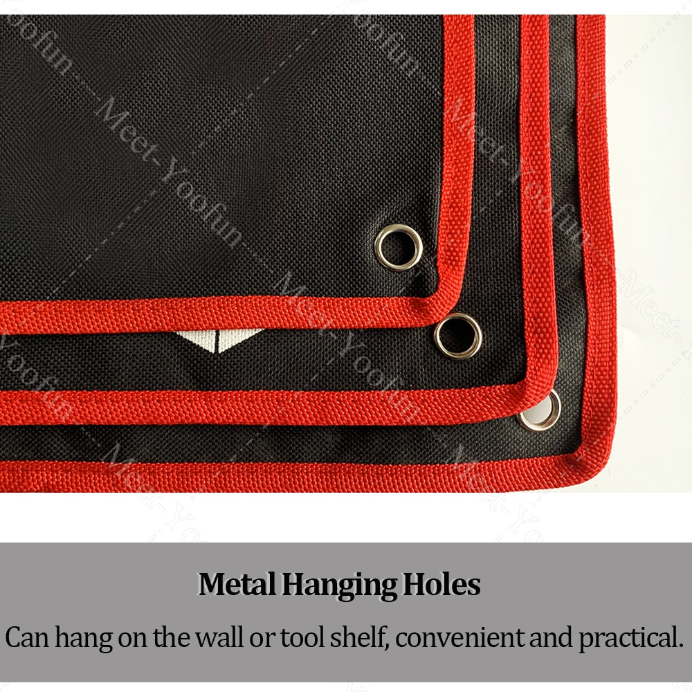 Practical Canvas Tool Bag wrench tool roll up Foldable Spanner Organizer Pouch Case hand tool storage bag