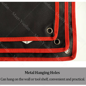 Practical Canvas Tool Bag wrench tool roll up Foldable Spanner Organizer Pouch Case hand tool storage bag