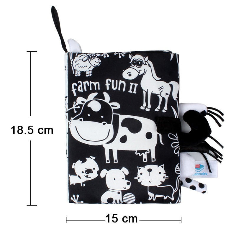 Cloth Book Cartoon Animal Face Matching Torn Baby Stereo Cloth Book Montessori Early Educational Teaching Toddler Books Gifts