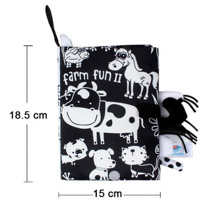 Cloth Book Cartoon Animal Face Matching Torn Baby Stereo Cloth Book Montessori Early Educational Teaching Toddler Books Gifts