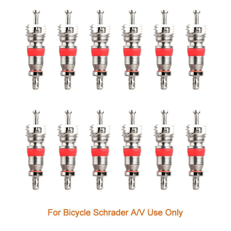 Deemount Top Quality Presta Valve Core 2/6/12PCS Brass CNC FV MTB Road Bike Tubes Service Parts Tool Optional