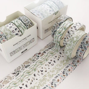 5pcs/set Printing Washi Tape Set Diy Masking Tape Cute Stickers School Suppliers Stationery Gift Presented By Kevin&Sasa Crafts