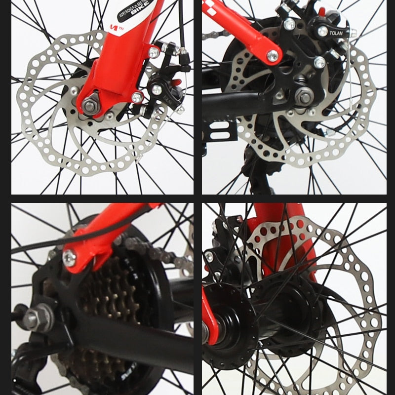 Wolf&#39;s fang Bicycle mountain bike 26 Inch 21 speed 4.0 fat bikes Snow Beach Bike  Fat Tire bicycles New Shock absorber fork