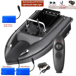 Smart Fixed Speed Cruise Radio Remote Control Fishing Bait Boat 1.5KG 500M Dual Night Light Lure Fishing RC Bait Boat Fishing