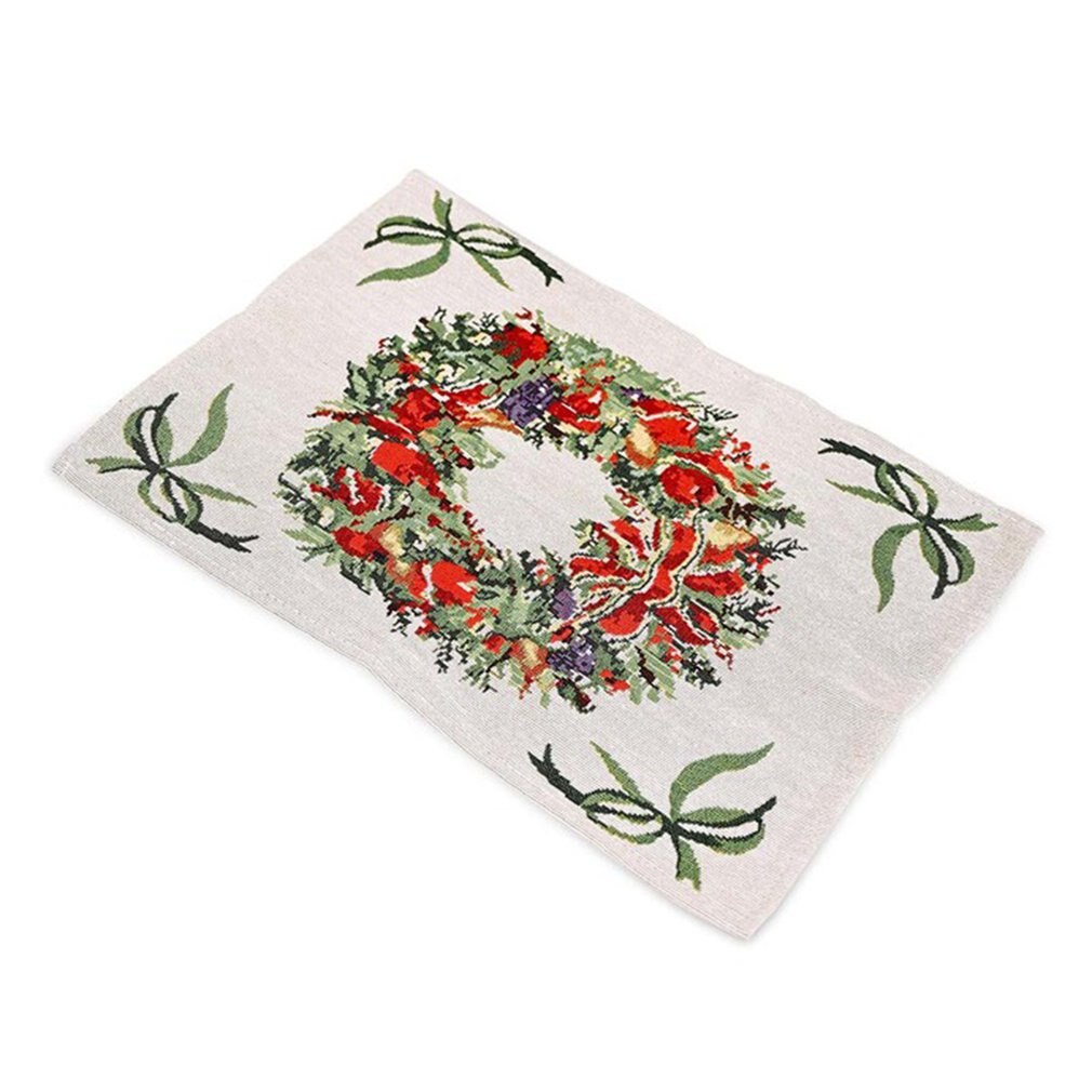 HOT Christmas Placemat Santa Claus Merry Decor Home Decor Ornaments Kitchen Chrismas Table Decoration Xmas Gift New Year 2022