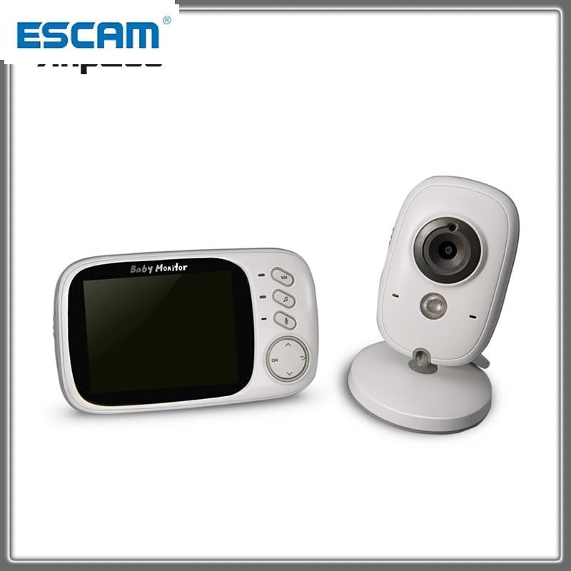 3.2 inch Wireless Baby Monitor Electronic Baby Video 2 Way Audio Nanny Camera Night Vision Temperature Monitor New ESCAM VB603