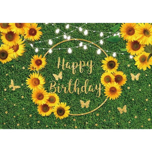 Allenjoy sunflower Photography Backdrop Newborn Child fence Smash cake Baby Shower summer background Photo studio photobooth