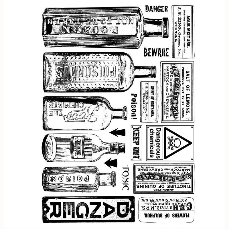 KLJUYP Vintage Tickets and Postmarks Clear Stamps Scrapbook Paper Craft Clear stamp scrapbooking