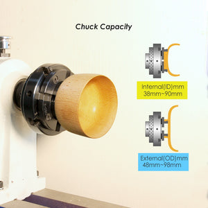 4&quot; Inch Wood Lathe Chuck 100mm 4 Jaw Self Centering Thread M33 1&quot; M18 Woodturning Tool Accessories for Woodworking DIYer Hobbies