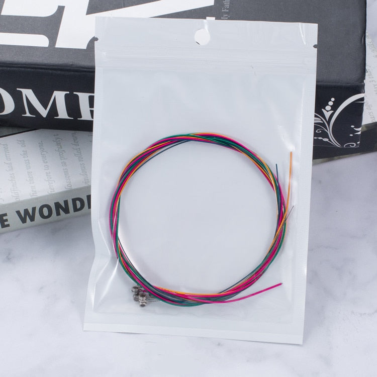 6pcs Guitar Strings Nylon Silver/Copper Alloy Strings Set for Classical Classic Guitar 1M 1-6 E B G D A E Guitar Accessories