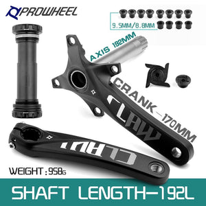 PROWHEEL Snow Bike Crankset 104BCD 170mm BB100/120mm Fat Bike Crank Arm Bottom Bracket BB Aluminum Alloy Bicycle Parts