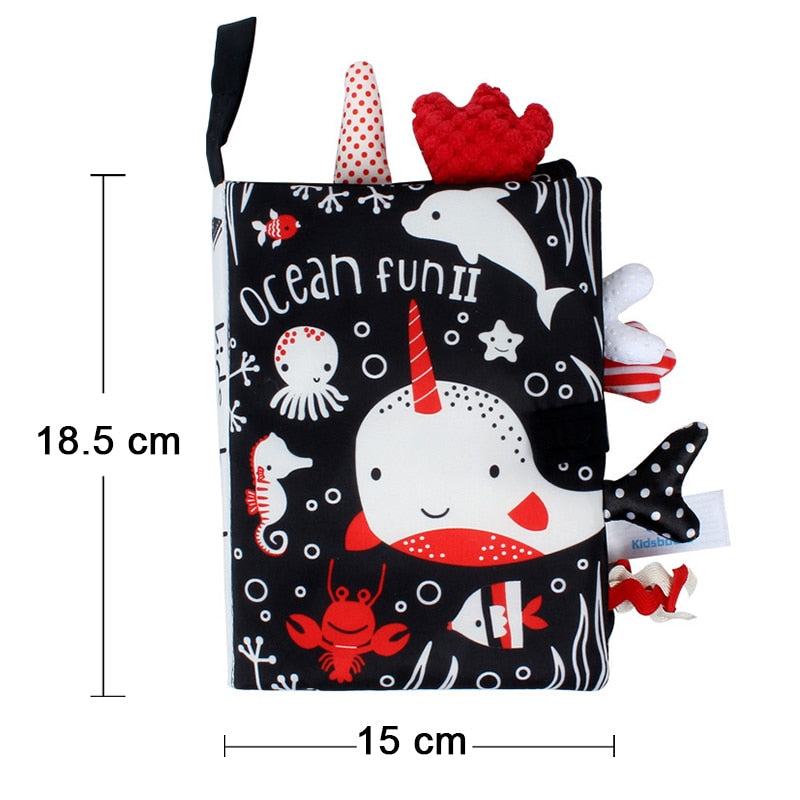 Cloth Book Cartoon Animal Face Matching Torn Baby Stereo Cloth Book Montessori Early Educational Teaching Toddler Books Gifts
