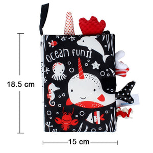 Cloth Book Cartoon Animal Face Matching Torn Baby Stereo Cloth Book Montessori Early Educational Teaching Toddler Books Gifts