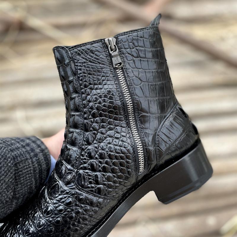SIPRIKS Luxury Brand Original Crocodile Skin Boots