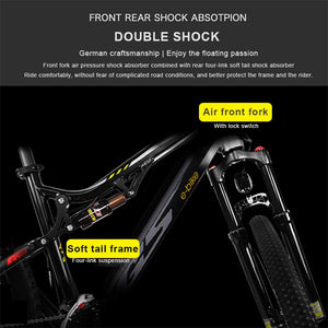 27.5-inch electric-powered soft-tail mountain bike Front and rear double shock absorbers 48V500w li-ion lithium battery TR ebike