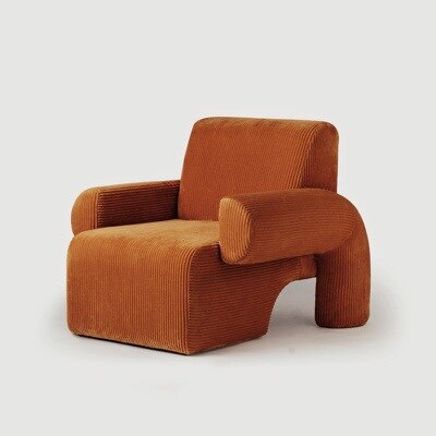 Nordic creative single sofa light luxury simple modern INS retro leisure chair corduroy fabric couch for lazy room furniture