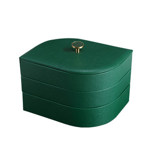 3-Layers Luxury Large Leather Jewelry Storage Box Tray Women Jewelry Organizer Case Earrings Ring Necklace Casket Jewellery Box