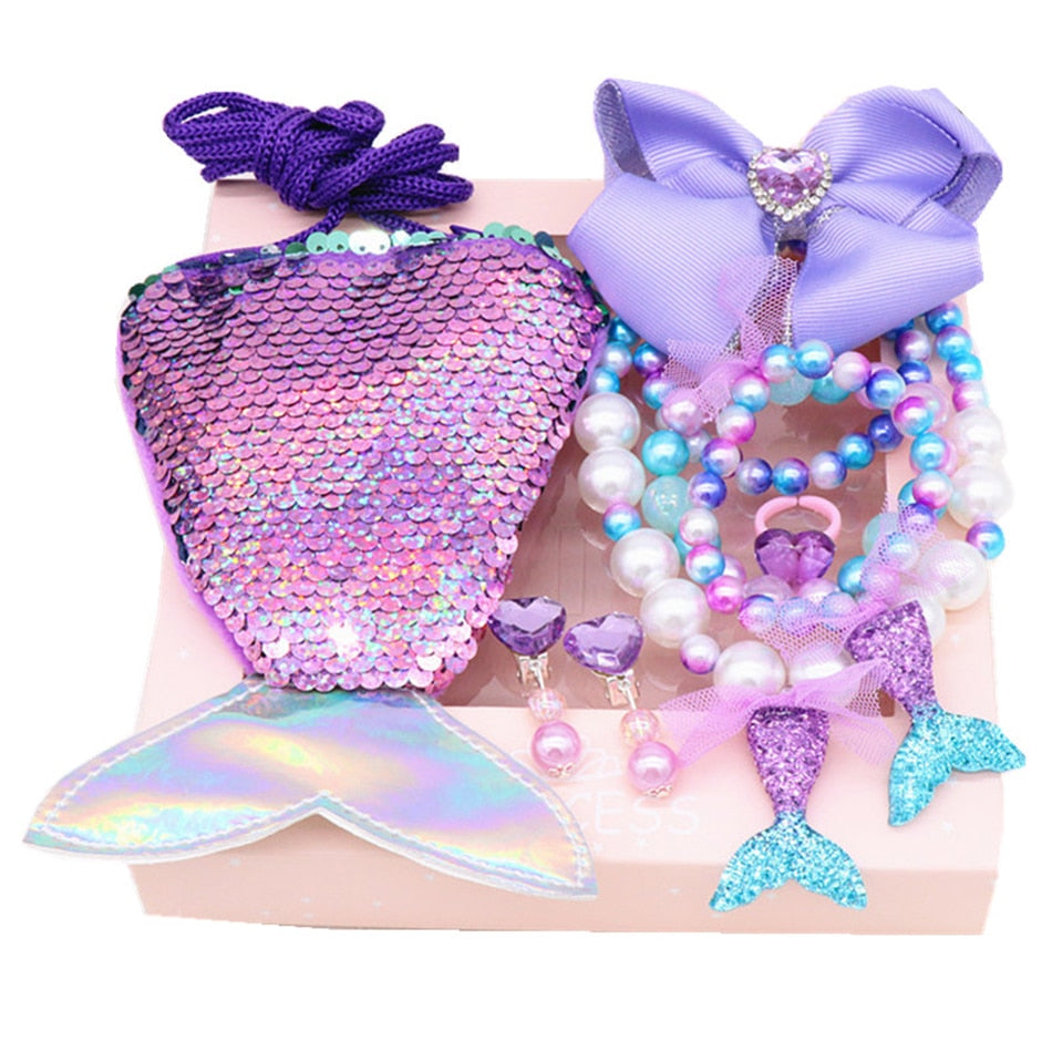 Disney Girl Princess Little Mermaid Ariel Dress Kids Cosplay Costume Children Carnival Birthday Party Clothes Summer Dress Girls